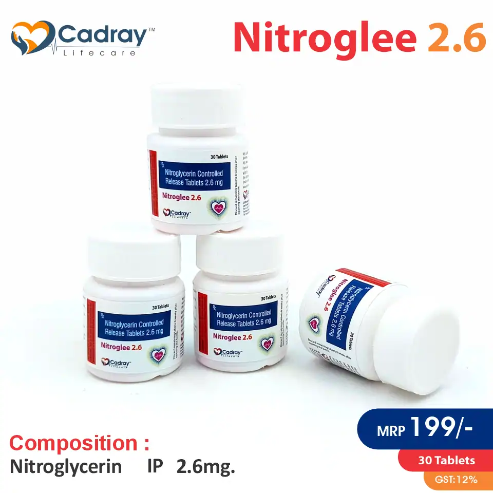 Nitroglycerine 2.6mg Tablet | Cardiac Care Segment | Best Price for PCD Pharma Franchise